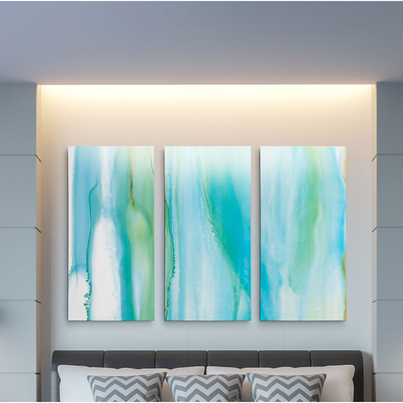 « côtier abstract i », reproduction d’art à multiples images sur toile, H 40 po x l 60 po x P 1,5 po