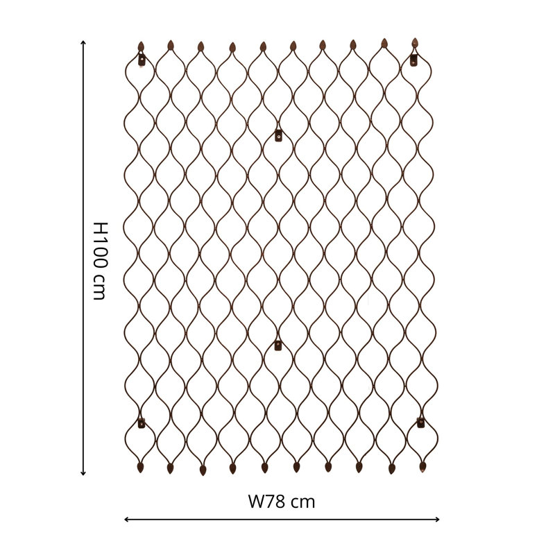 Outdoor Honeycomb Trellis Bronze H100cm W78cm, Bronze