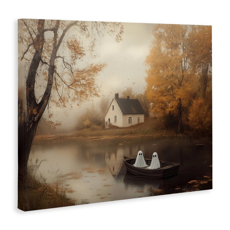 Automne, fantômes, toile de bateau, conception par Arlington Prints, H 24 po x l 30 po
