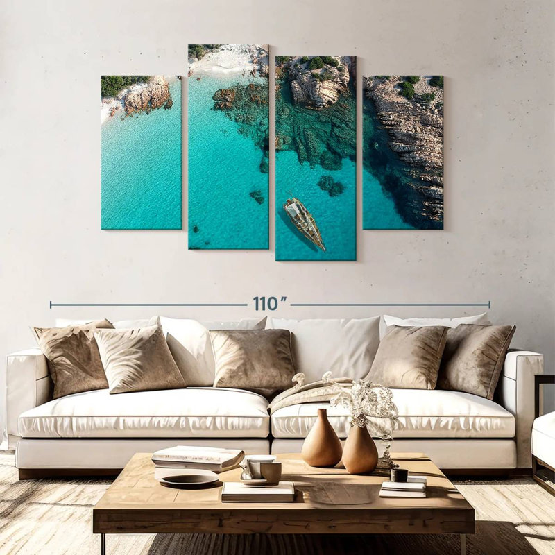 Gillard Sea In Sardinia, 54" H x 84" W