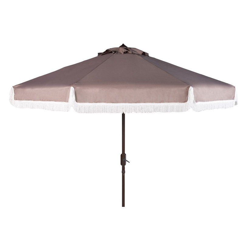 Outdoor Argentina Beach Parasol, Grey/White