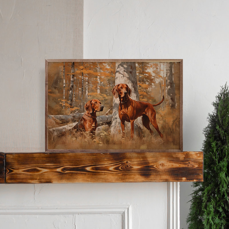 Paire de Coonhound de Redbone, H 5 po x l 8 po
