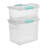 Sterilite Large Nesting ShowOffs Portable Clear File Box with Latches