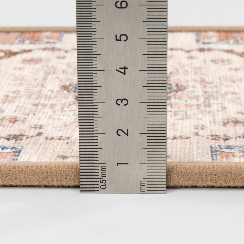 Tapis d'escalier intérieur antidérapant (ensemble de 15), Orange/beige