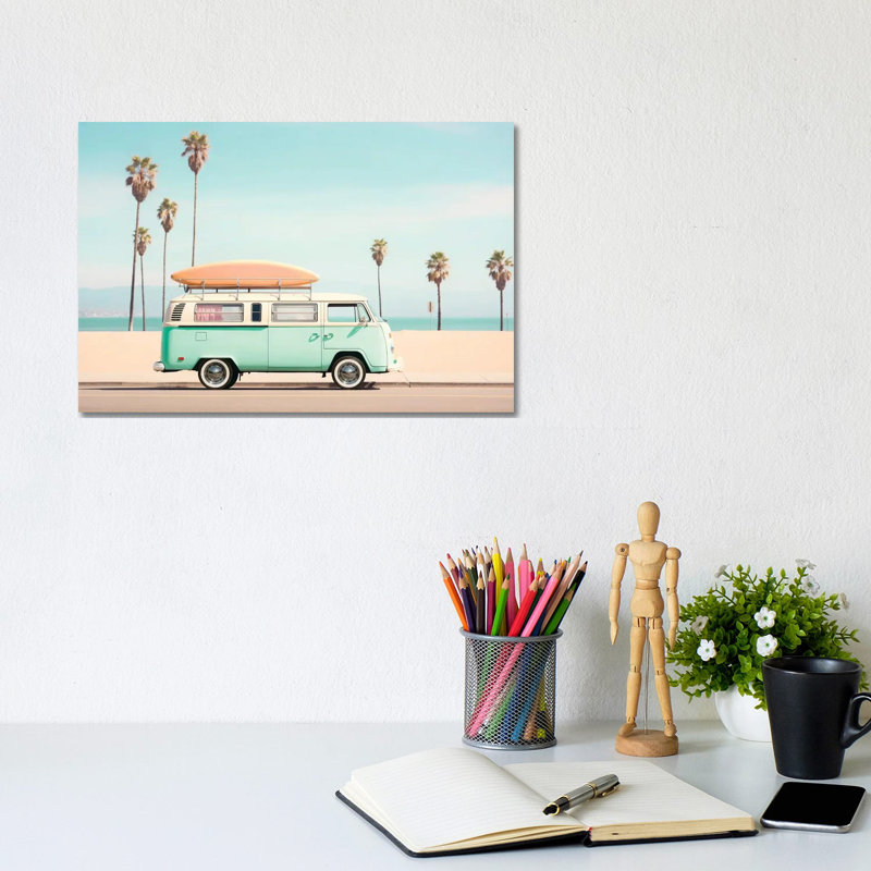 Pacific VW Van - Wall Art Print