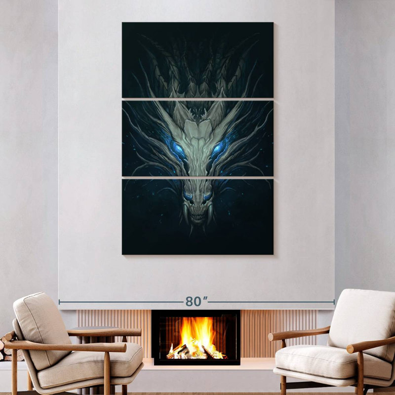 Kelan Blue Eyed Dragon, 74" H x 48" W