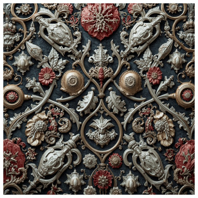 Rideaux de douche Ornate Baroque Embellishments
