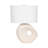 Jessey 26" Ceramic Table Lamp with Cutout Design and Fabric Drum Shade in White for Bedroom or Living Room
