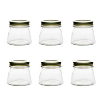 Amici Home Glass Hermetic Preserving Canning Jar Italian, Airtight Clamp  Lids, Kitchen Canisters for Flour, Cereal, Coffee, Pasta, 2-Piece, 58 oz.