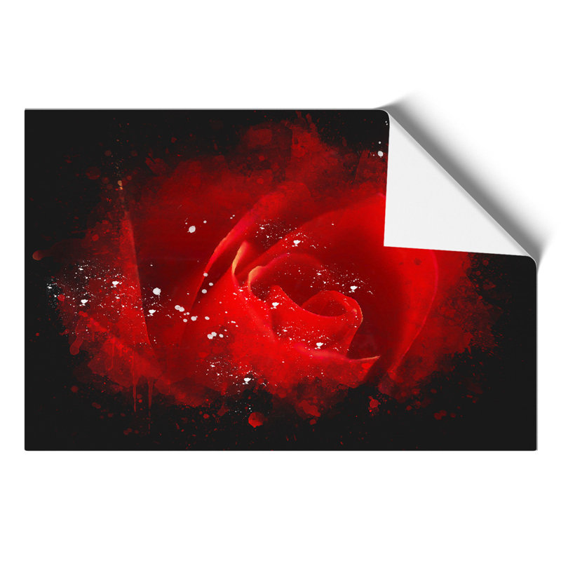 Red Rose Flower Vol.8 - Unframed Graphic Art, 21cm H x 30cm W x 0.1cm D