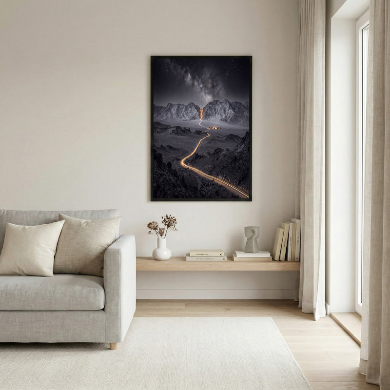 Art mural sur toile Winding Light, H 12 po x l 18 po