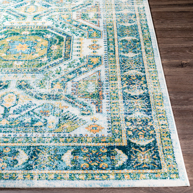 Fleeman Oriental Indoor Rug, Rectangle 6'7" x 9'
