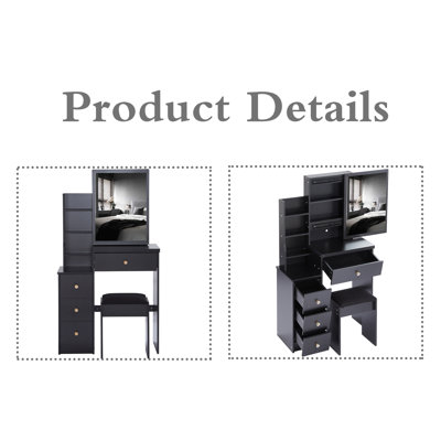 Vanity Table With 1 Stool