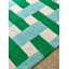 Hand Tufted Wool Geometric Area Rug in Emerald/Aquamarine-1774272458