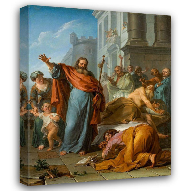 Toile tendue grise Canora, H 18 po x l 15 po