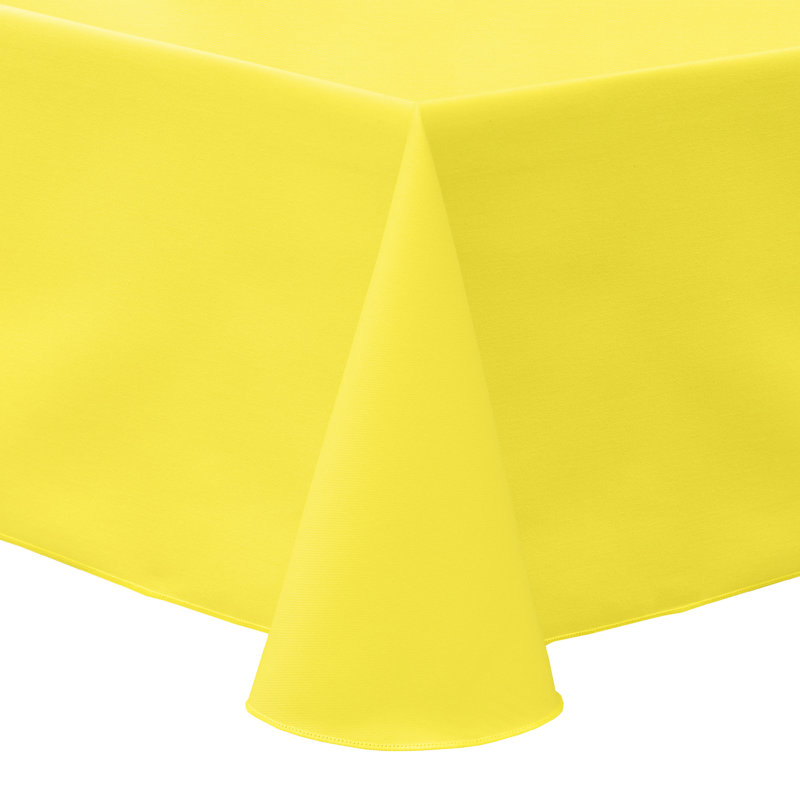 Cotton Twill Rectangular Tablecloth, Lemon, 10, 132" L x 108" W