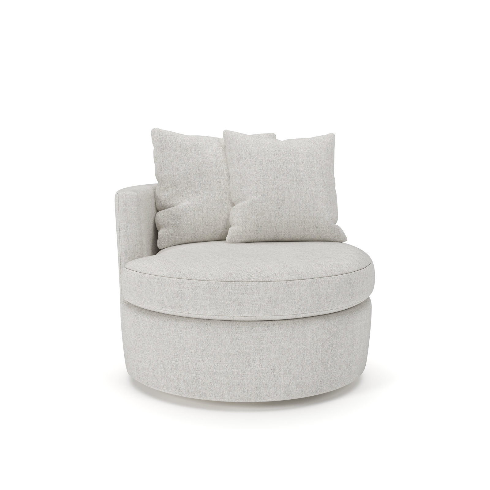 Dara Upholstered Swivel Accent Chair, Monique Oyster Textured Chenille