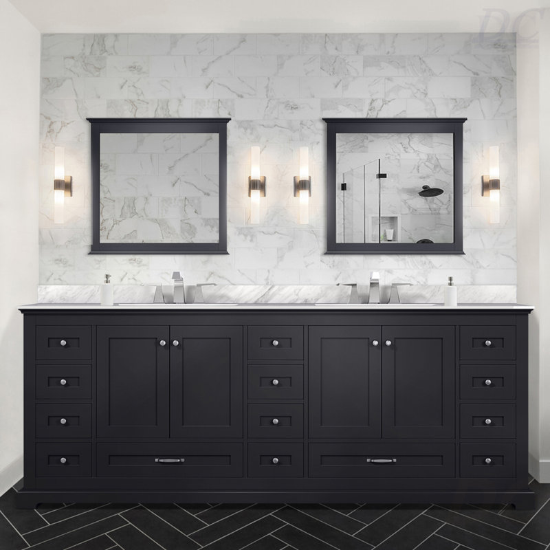 Meuble-lavabo double 84 po X P 22 po D, Espresso