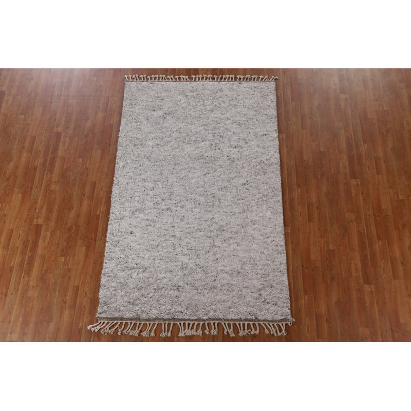 Tapis contemporain marocain noué à la main 5 x 8