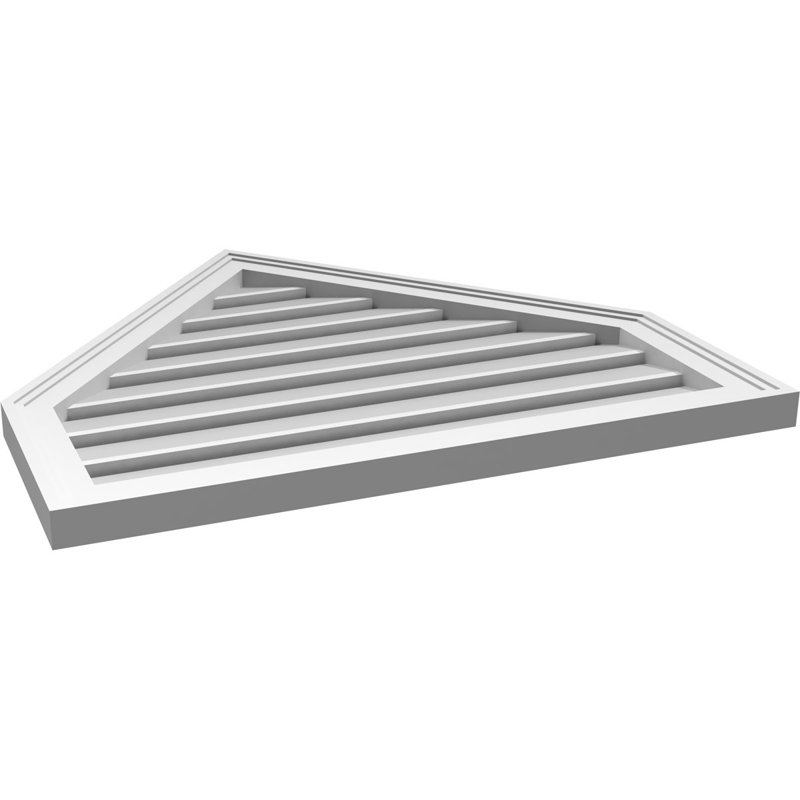 Pente fonctionnelle en uréthane à hauteur de pique 14/12, brun clair apprêté, H 28 po x l 30 po x P 1,5 po