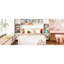Grand lit blanc avec armoire intégrée, tablette et prises de courant, structure en pin, 4 tiroirs inférieurs pour un rangement efficace, tête de lit