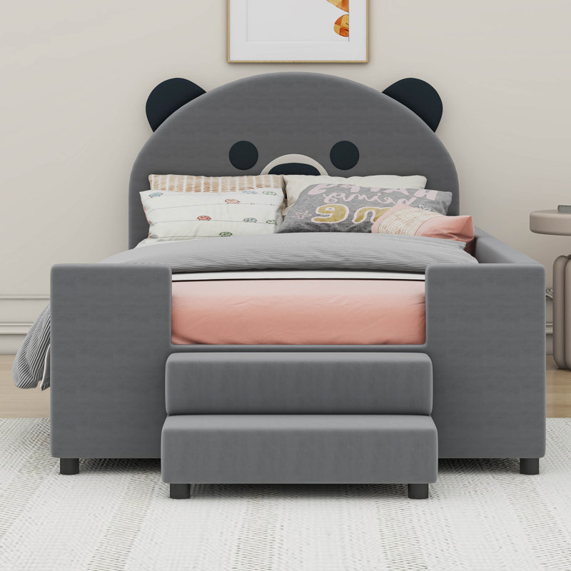 Lit avec rangement, gris