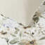 Couette 6 pièces en coton imprimé King, motif floral rafraîchissant, 300 fils/cm², douceur incomparable, literie coordonnée comprenant taies d'oreiller à volant et coussins décoratifs imprimés, couleur naturelle