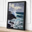 Waves Against Stone Coastal - Wrapped Canvas-217523460-217523467