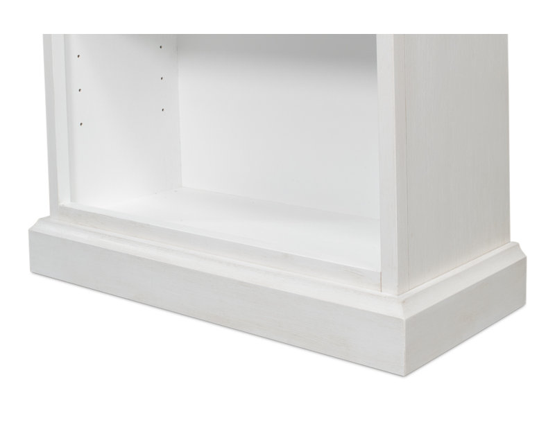 Solid Wood Bookcase, White