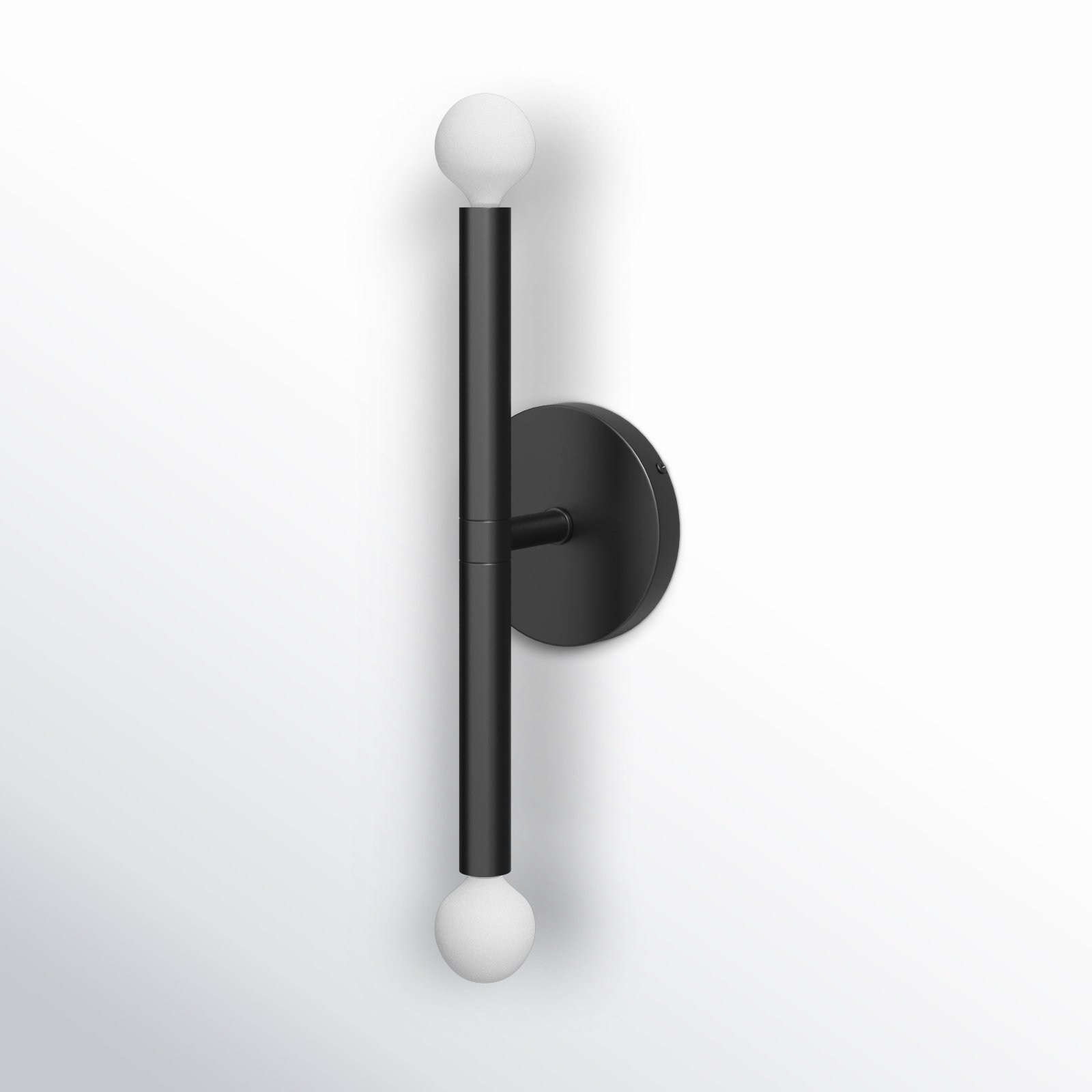 Jamir 2-Light Dimmable Wallchiere, Black