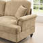 Canapé modulaire à trois places Coffee Chenille avec accoudoirs évasés, jupes plissées à volants et pieds fuselés. Canapé à siège profond confortable et mobile pour diverses configurations Mid Century 3 --121369026