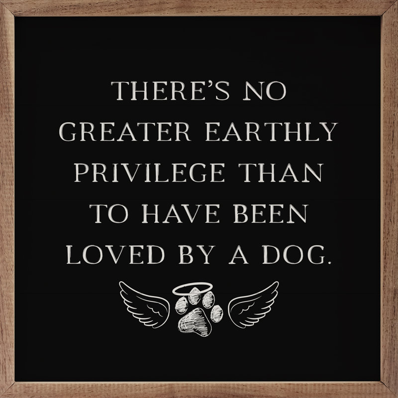 Loved By A Dog Black, 12" H x 12" W x 1" D