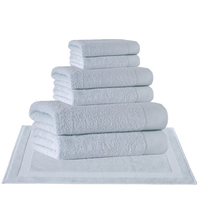 Ensemble de serviettes de bain 8 pièces 100% coton Marcial
