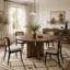 Table de salle à manger ronde rustique brun ferme, compacte et durable pour les petits espaces, idéale pour la cuisine ou un appartement