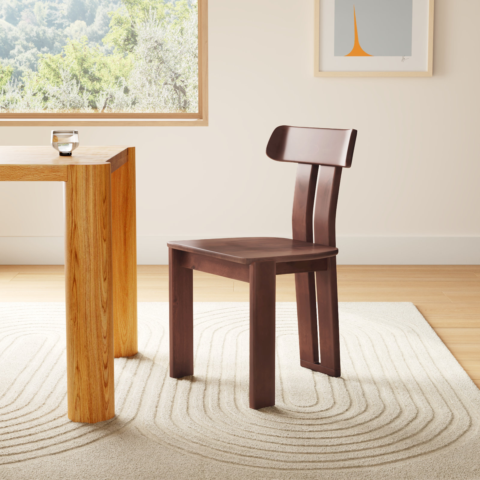 Jahmal 18.3'' H Solid Wood Side Chair, Walnut