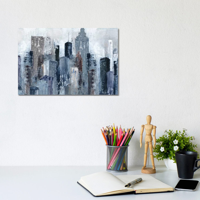 «City Mood» par Carol Robinson, impression sur toile tendue, H 26 po x l 40 po x P 1,5 po