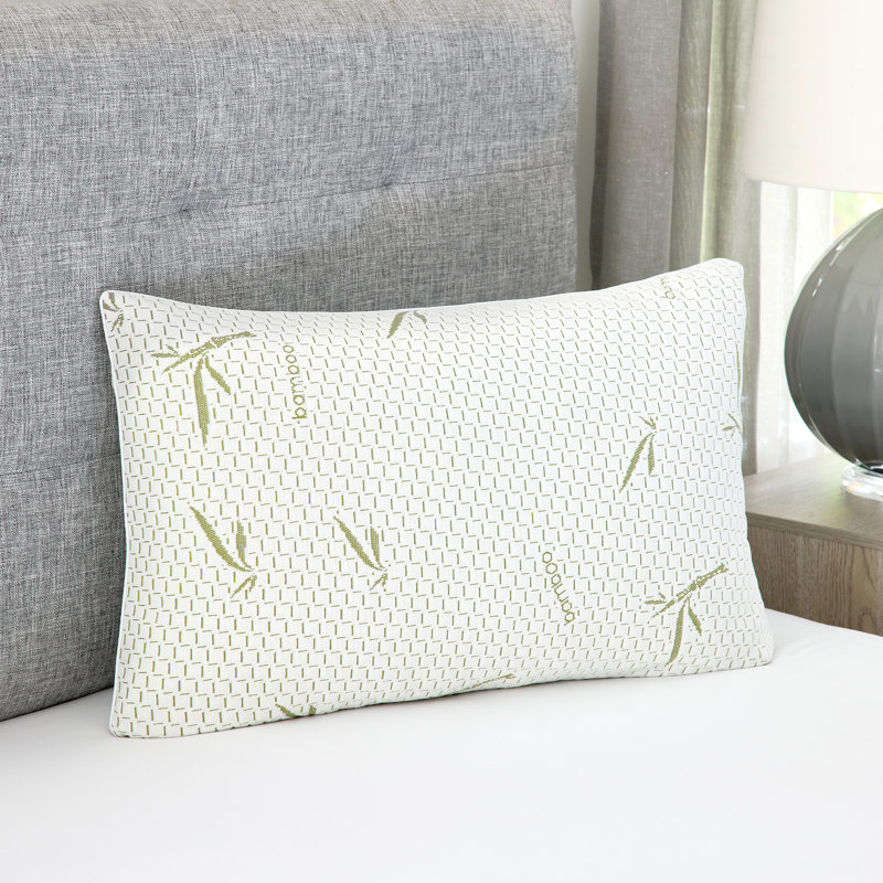 Memory Foam Cluster Bed Pillow with Rayon from Bamboo Infused Cover