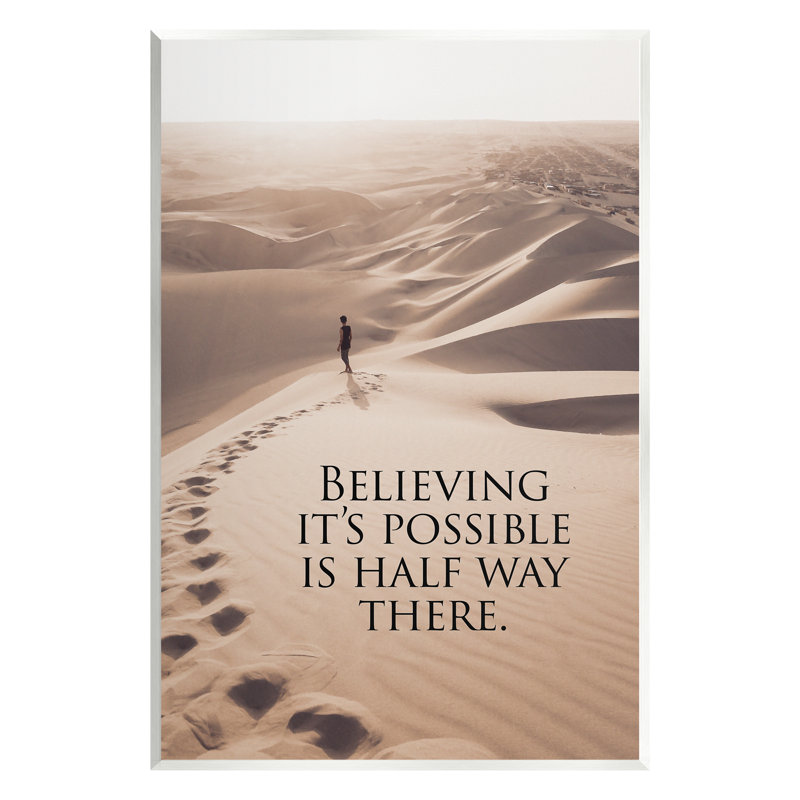 «Bb-645-Wood Motivation« Believe It's possible On MDF »par Steve Hunziker, H 19 po x l 13 po x P 0,5 po