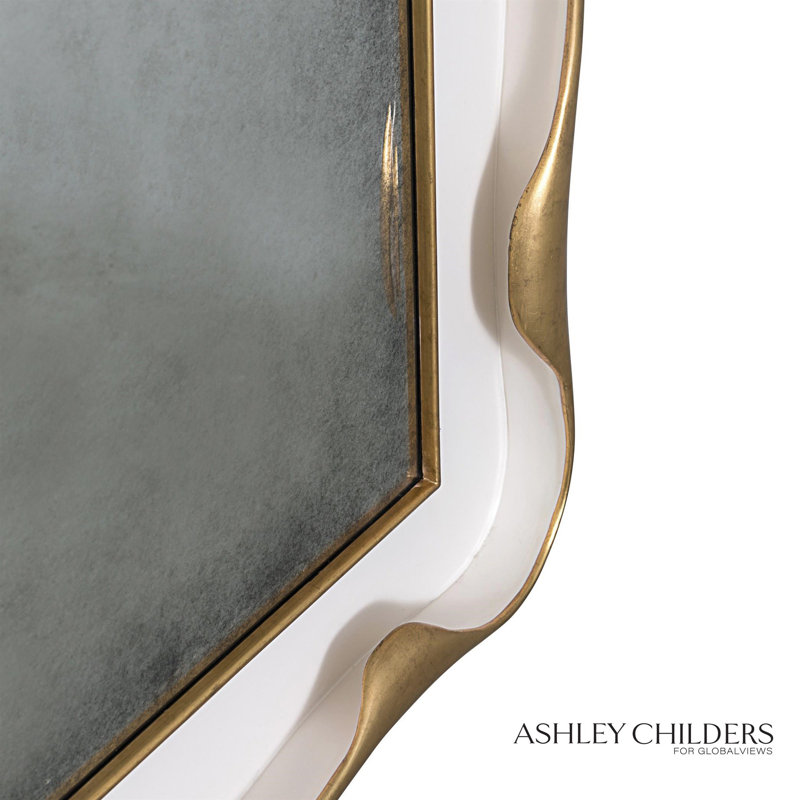 Venus Leaning Mirror, Cream/Gold