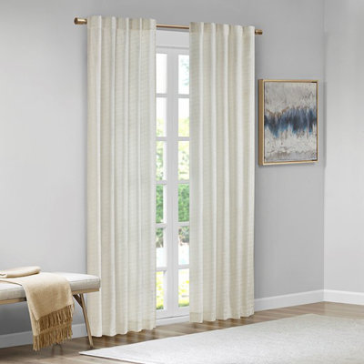Luxurious Room Darkening Metallic Printed Poly Velvet Rod Pocket/Back Tab Window Panels, White/Gold, 37x95 Inches