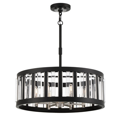 Luminaire suspendu tambour 6 lumières Cedriot