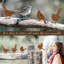 5PCS Décoration murale oiseaux rouillés, décoration murale oiseau extérieur