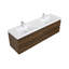 Ensemble de meuble-lavabo double mural 71 "