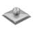 FlowGuard 6" Brushed Nickel square grid drain-126309775