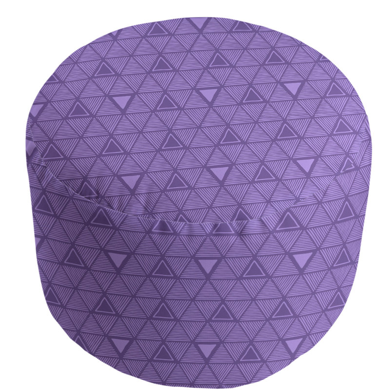 Upholstered Pouf, Medium Purple