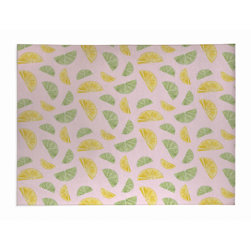 Tapis d'extérieur Summer Limes & Lemons, Rectangulaire 3 pi x 5 pi