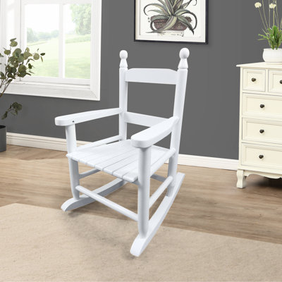 Chaise berçante blanche en bois massif, pour le siège intérieur et extérieur, sécuritaire et confortable