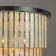 5 Light Modern Coastal 20" Shell Flush Mount Ceiling In Matte Black