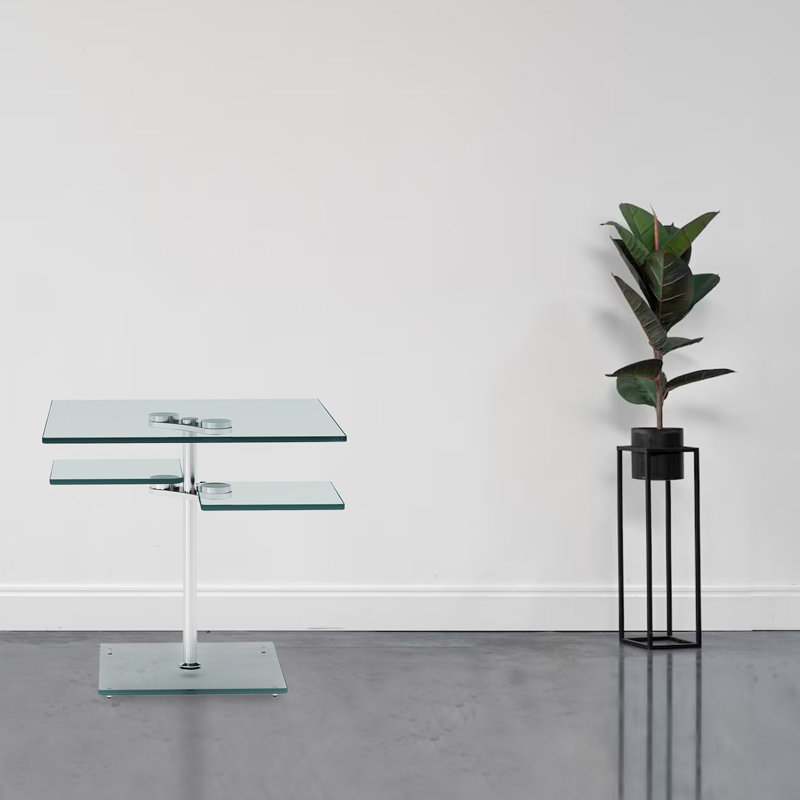 Henrika Contemporary Multi-Top Glass Lamp Table
