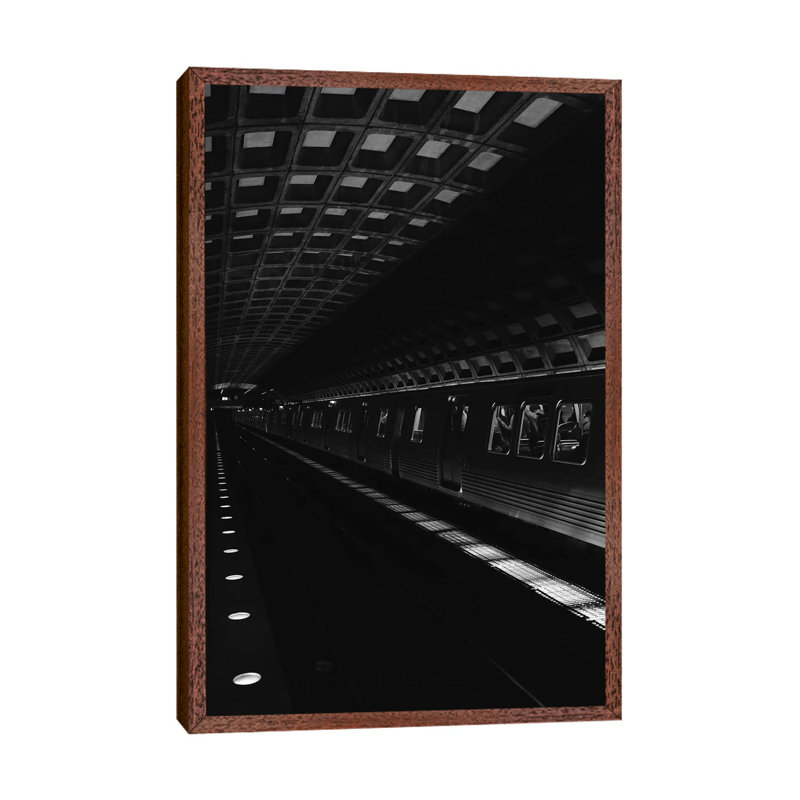DC Metro III 1 Piece Wall Art on Canvas, 101.6cm H x 66.04cm W x 3.81cm D, Classic Brown Wood Framed